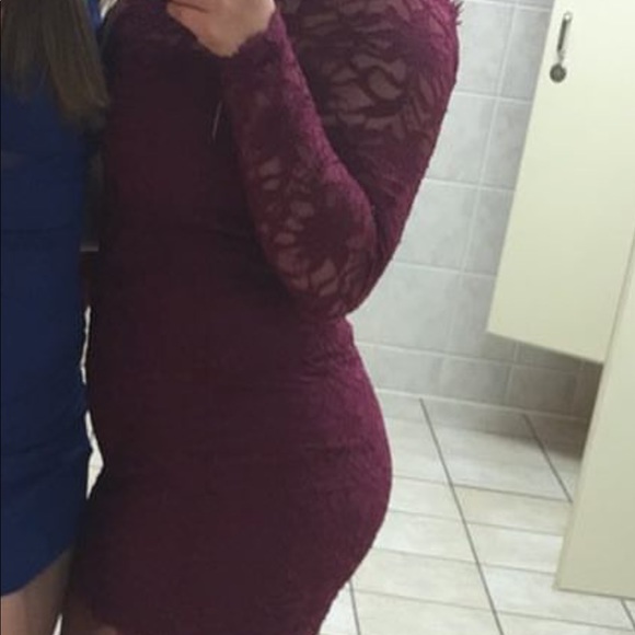 Maroon Homcoming/cocktail Dress - Picture 5 of 6